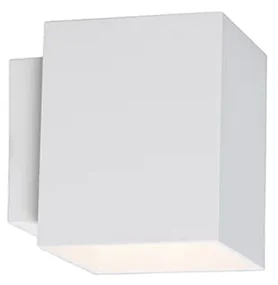 Nástenná lampa biela štvorcová - Sola