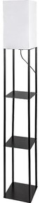 Brilagi - Stojacia lampa s policami GRADUS 1xE27/40W/230V 150 cm čierna/biela