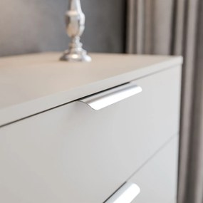 KOMODA MARION 2S KAŠMÍR STRIEBORNÉ ÚCHYTKY LED 95 cm