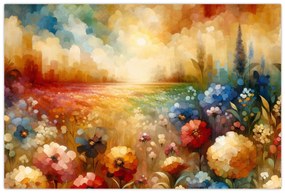 Obraz - Pestrofarebná lúka (90x60 cm)