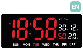 Digitálne hodiny JVD DH3604.1 – LED, svietiace, dátum (36 cm)