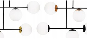 Stropné svietidlo FLORENCE, 3x biele sklenené tienidlo, (výber zo 4 farieb uchytenia)