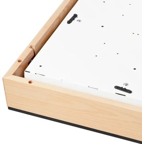 Stropné svietidlo NATURAL SQUARE 4xE27/15W/230V 48x48 cm borovica/čierna