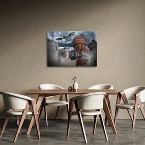 Sklenený obraz - Surrealistická krajina (70x50 cm)