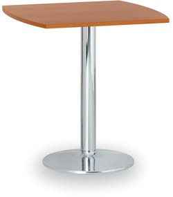 Konferenčný stolík FILIP II, 660x660 mm, chrómovaná podnož, doska čerešňa