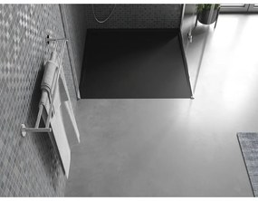 Mexen Amon, SMC štvorcová sprchová vanička 100 x 100 cm, čierna, 4F701010