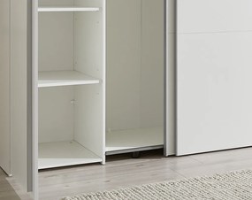 Šatníková skriňa Maturs, 267 cm, biela