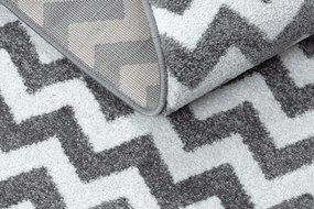 Okrúhly koberec SKETCH - F561 Cik - cak, sivo - biely