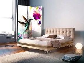 Paraván - Hummingbirds and Flowers [Room Dividers] Veľkosť: 135x172, Verzia: Obojstranný