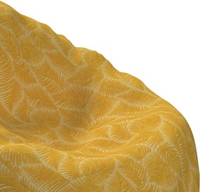 Sedací vak farba produktu žltá látka zapletaná, vzorované