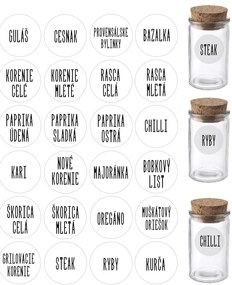 Orion Súprava 16ks koreničiek SPICE BLACK 100ml + 4ks nerezový organizér na koreničky VASKY - NEREZ + súprava 24ks štítkov