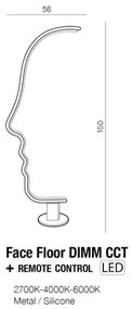 Dizajnová stojaca lampa Face