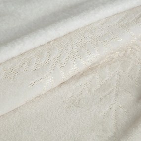 EUROFIRANY VIANOČNÁ FLANELOVÁ DEKA SNOW GOLD 150X200 CM VZOROVANÁ