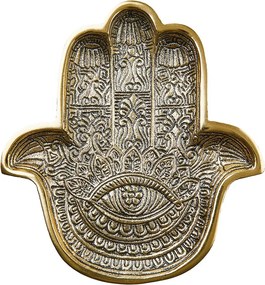 HAMSA Dekoračný podnos 20 cm - zlatá
