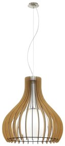Eglo 61719 - Luster na lanku TINDORI 1xE27/60W/230V pr. 60 cm hnedá