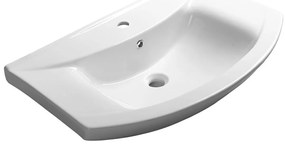 Aqualine - Zapustené umývadlo ZERO 75x48,5 cm keramika/biela