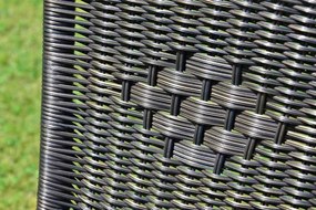 Garthen 37023 Záhradný polyratanový set - 4 stoličky a sklenený stôl