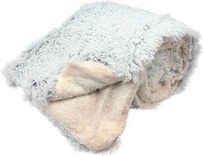 Home Elements Mikroflanelová deka s baránkom, svetlo šedá, dlhý vlas