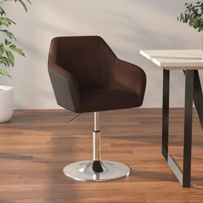 Jedálenská stolička hnedá umelá koža