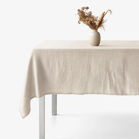 Goldea hranatý obrus z ľanovej zmesi - režný 140 x 220 cm