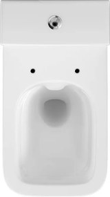 Cersanit Crea Clean On, hranatá kombi misa vrátane Slim sedátka z duroplastu, biela, K114-022
