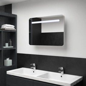 Kúpeľňová skrinka s LED a zrkadlom 80x9,5x55 cm