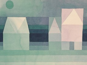 Umelecká tlač Three Houses - Paul Klee, (40 x 30 cm)