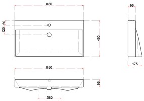 Sapho Sapho, Kúpeľňový set FILENA 85, biela, KSET-060