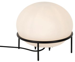 Dizajnová vonkajšia stolná lampa čierna - Jannie
