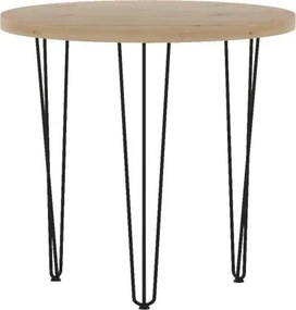 Vintino LIVORNO okrúhly rozkladací jedálenský stôl 80 cm dub artisan/čierna