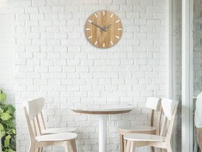 Nástenné hodiny Simple Oak hnedo-biele
