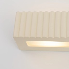 Nástenné svietidlo Rigata, 1x béžové keramické tienidlo