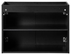 Závěsná skříňka pod umyvadlo Nova Black II s deskou 80 cm černá