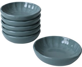 Súprava 6 kameninových misiek Laguna 12 cm, petrolejová