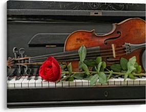 Obraz - Spomienka na hudobníka (70x50 cm)