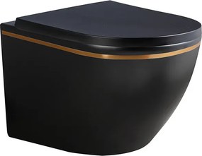BPS-koupelny Podomietkový modul Geberit DuoFix s WC misou PEAK-MTB-GL-RIM-02 + ovládacie tlačidlo Delta 50 čierna mat