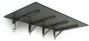 Sklápací stôl na stenu, 1200 x 600 mm, nosnosť 60 kg, grafit