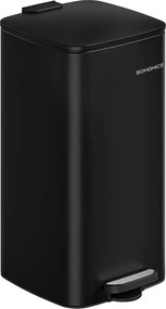 Kuchynský kôš 30 l s vnútorným vedrom, mäkké zatváranie, 34 x 28,5 x 54,4 cm, čierny