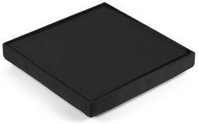 Čierny skladací taburet ZAREX VELVET L