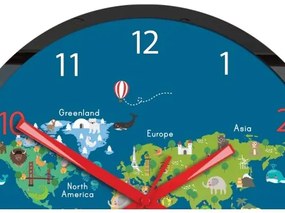 Sammer Detské hodiny s mapou sveta MapForkids