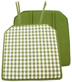 Home Elements Podsedák zelené káro Množstvo: 4 ks