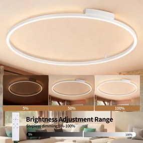 Brilagi - LED stmievateľné svietidlo PORTOFINO LED/85W/230V pr. 120 cm biela + diaľkové ovládanie