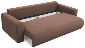 Ružová rozkladacia/s úložným priestorom pohovka 238 cm Kapua – Makamii