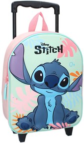 Detský cestovný 3D kufor na kolieskach / trolley Lilo &amp; Stitch - 9L