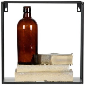 Súprava 2 čiernych nástenných políc WOOOD Meert