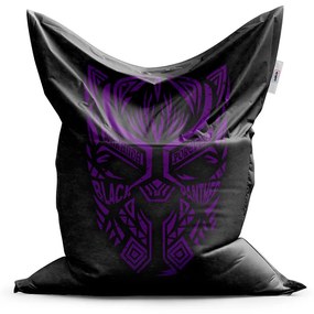 Sablio Sedací vak BLACK PANTHER wakanda forever Fialový - 150x100 cm