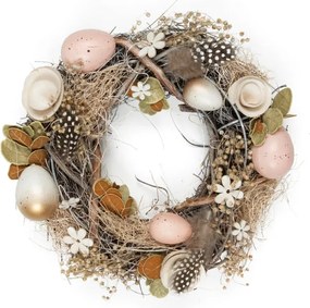 Veniec EASTER 04 A hnedý / púdrovo ružový