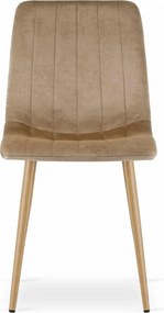 AKCIA Hnedá zamatová stolička LAVA II. akosť