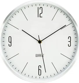 Nástenné hodiny 30 cm, strieborný kov%