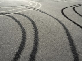 Alfa Carpets, Kusový koberec Circles grey, 80x150, šedá, chodba / predsieň